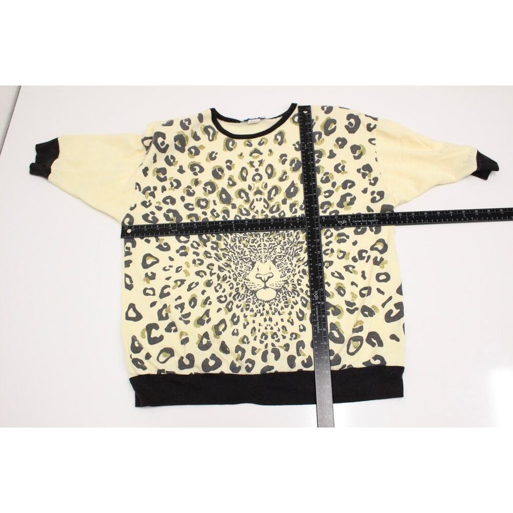 Vintage Ladies Leopard Cat Shirt Medium - Picture 7 of 9